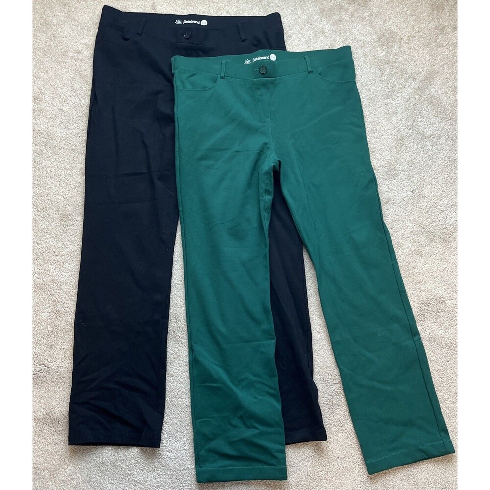 Betabrand Dress Pant Yoga LOT of 2 Womens XXL Pull On Ponte Stretchy Workwear